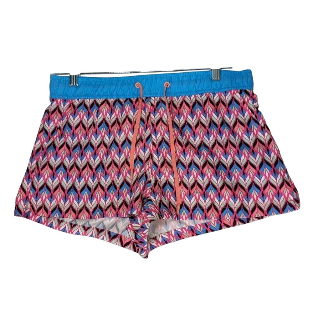 Jadelynn Brooke Womens Aloha Darling‎ Shorts Large Pink Blue Athletic Running